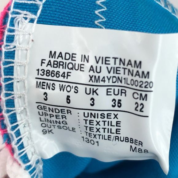 Unisex Converse All Star Chuck Taylor Double Upper Low Top sz 3M/5W - Picture 9 of 10